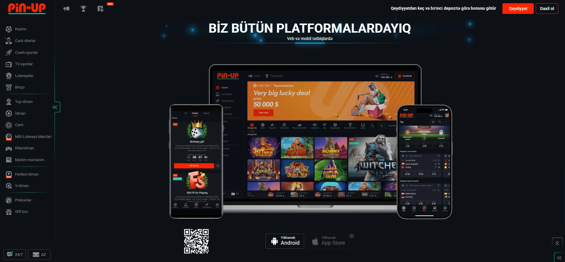 Mobil Tətbiq və APK Faylı ilə Pin Up Casino Giriş